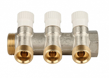 SMB 6851 013403 STOUT Коллектор распределительный 1", 3 отвода 3/4"ЕК
