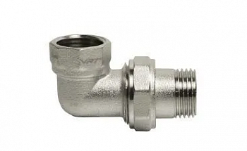 Переходник со сгоном 1/2'' угловой VRT® (конус) никель
