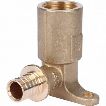 SFA-0032-001612 STOUT Угольник настенный с длинным нарезным патрубком 16-Rp 1/2 для труб из сшитого 