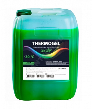 Теплоноситель THERMOGEL Пропиленгликоль -30 20 кг зеленый